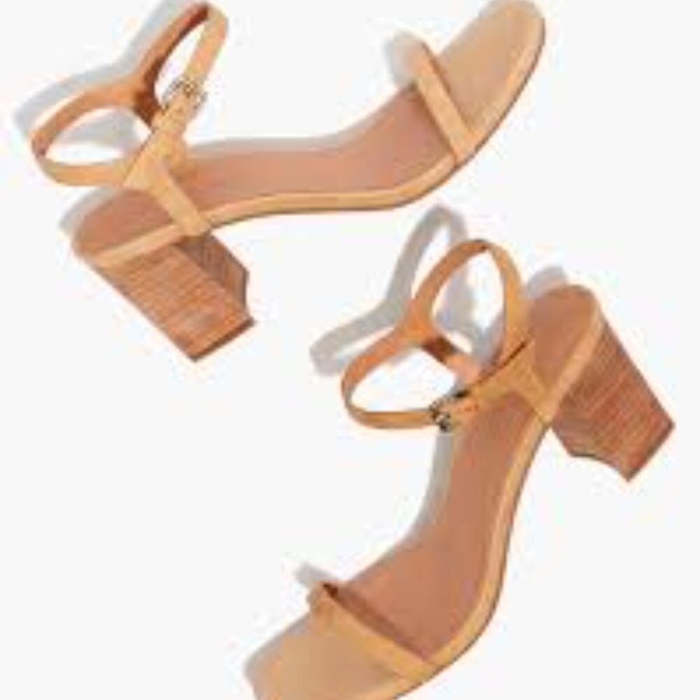 Madewell The Hollie Leather Ankle Strap Sandals